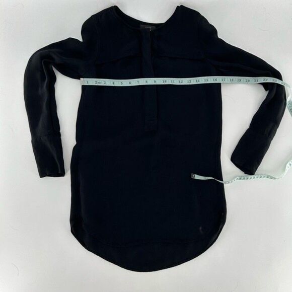 Women's J. Crew Semi Sheer Pirate Blouse High-Low Long Sleeve Top Size 2 Tall - Picture 10 of 10